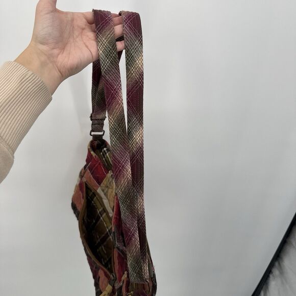 Bella Taylor Cotton Quilted Patchwork Plaid Shoulder Bag Fabric Country - Picture 11 of 11